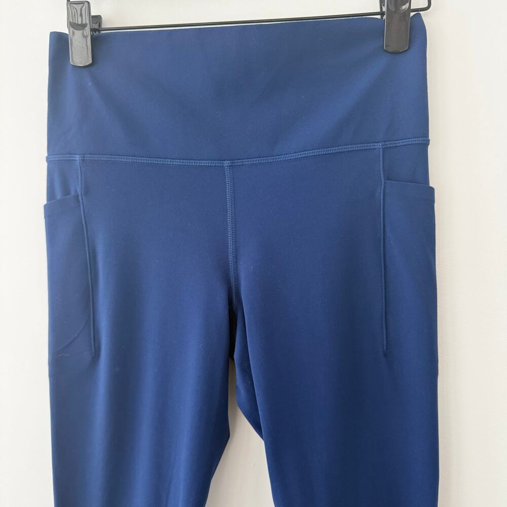 Athleta Salutation Stash Pocket II Tight Ultramarine Blue Size M Side Pockets - Picture 3 of 8
